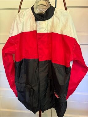 Fieldsheer Rain Guard Motorcycle Rain Jacket XXL Waterproof Red Black Shell
